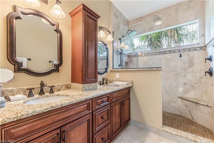 dual sinks walk in shower