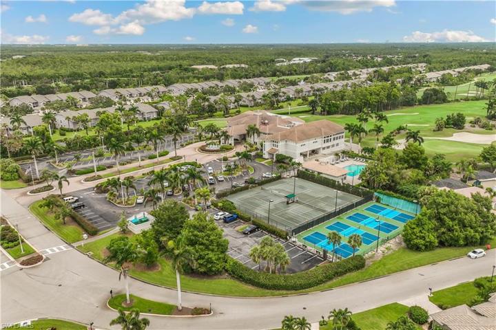 Pickleball and tennis near club pool