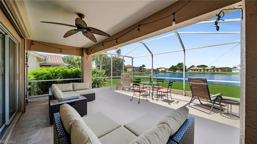 Oversized Covered Screened Lanai with huge Lake view ~ Room for a pool