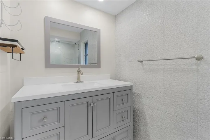 Bathroom featuring vanity