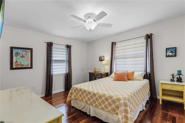 Guest bedroom two with beautiful hardwood floors