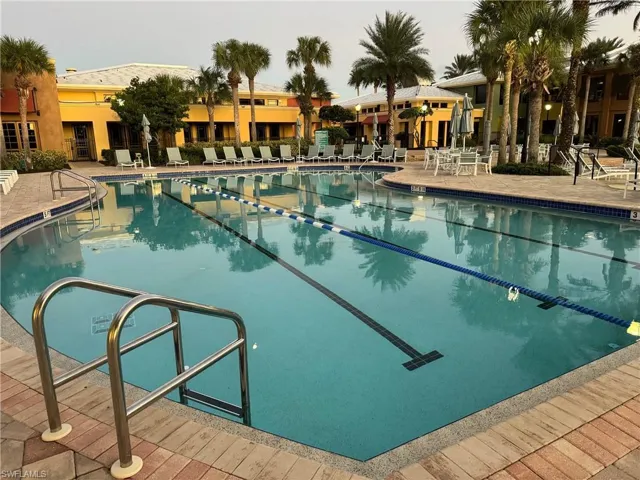 Lap Pool and outdoor restaurant
