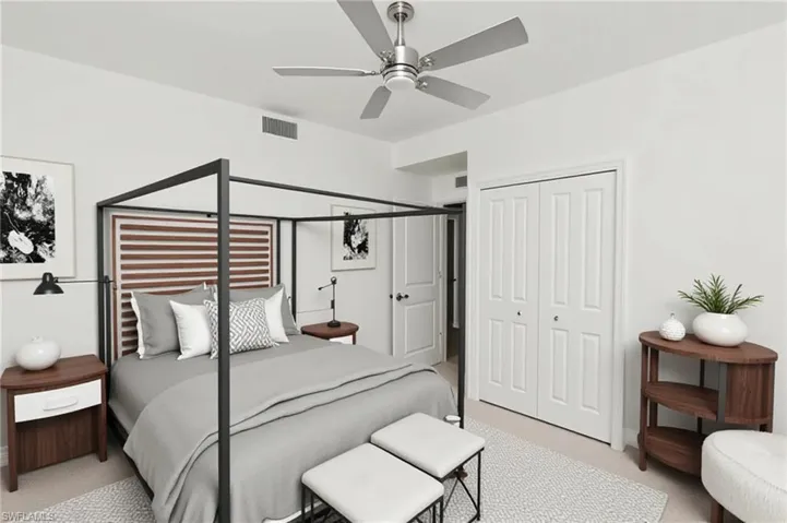 Guest Bedroom. AI Staged