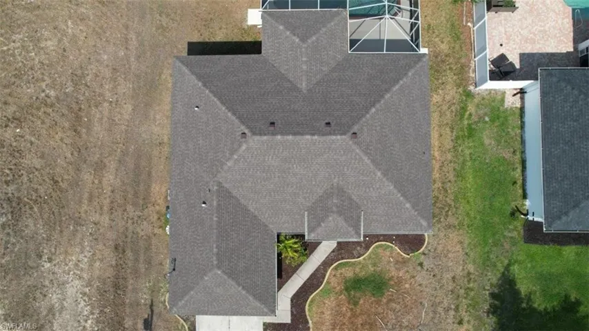 View from above of property