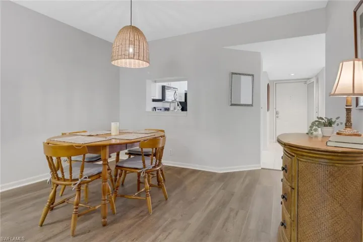 Dining area featuring hardwood / wood-style floors