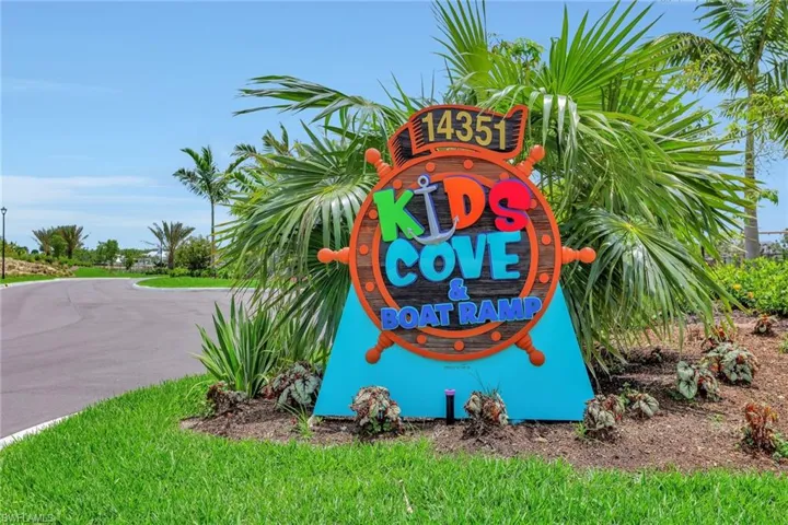 Kids Cove has a fenced in playground, basketball court, fishing pier, and boat launch on Big Eagle Lake.