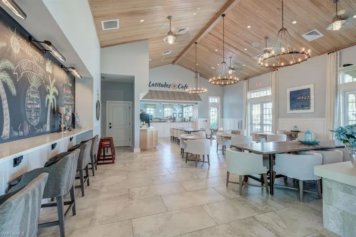 Latitudes Cafe is located in the Island Club and services the resort pool area and tiki bar outside. The NEW KITCHEN/CLUBHOUSE will be open 2/2026.