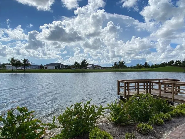 Dock with a water view
