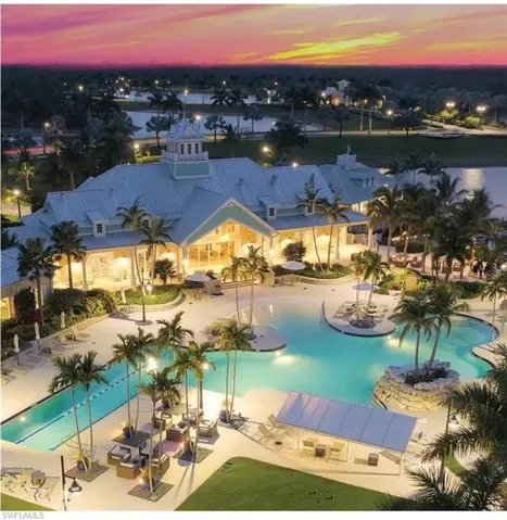 Resort Style pool with a patio, Gazebo bar and Restaurant