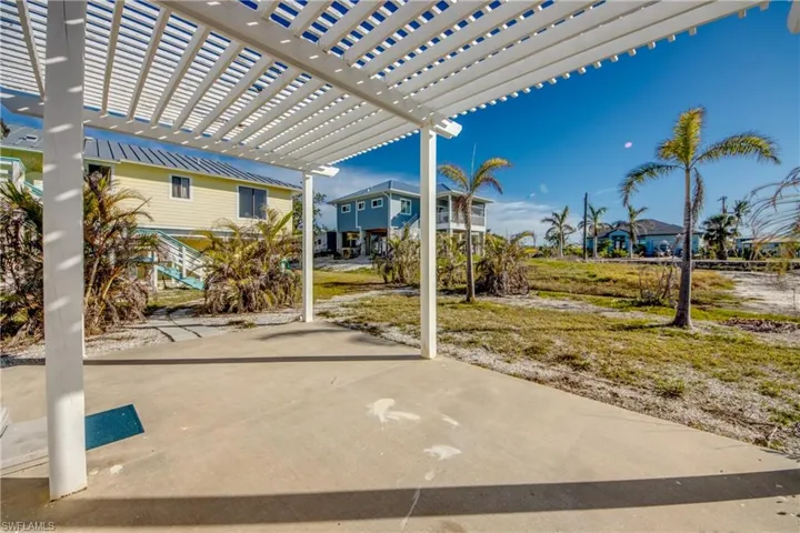 View of patio with a pergola