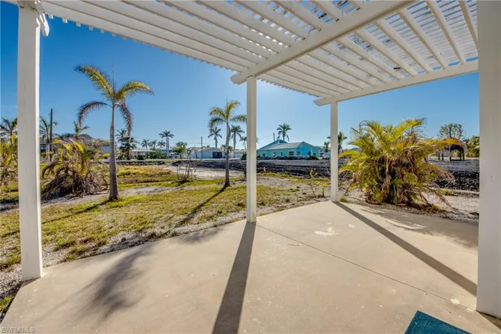 View of patio featuring a pergola