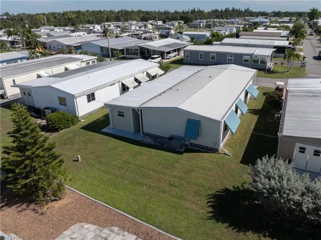Aerial view of residential area