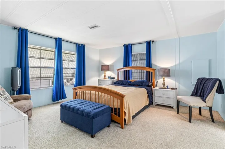 Bedroom with carpet floors