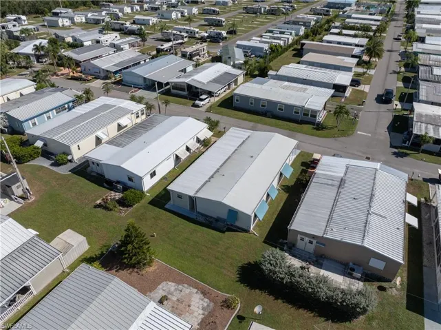 Aerial view of residential area