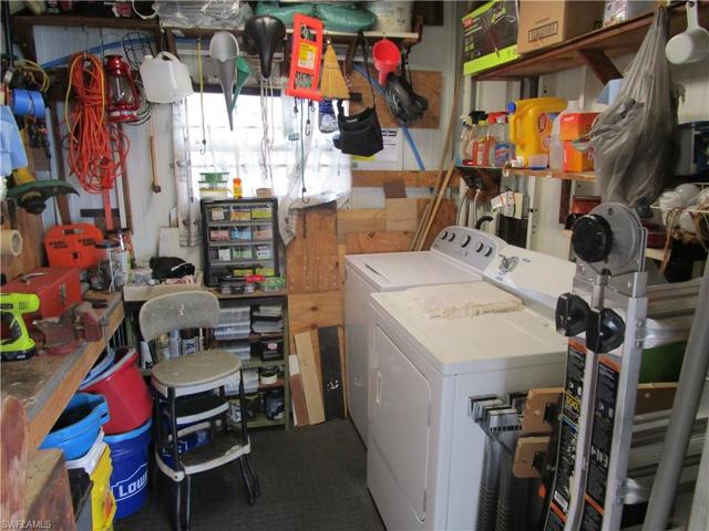 Shed with Washer/Dryer and storage