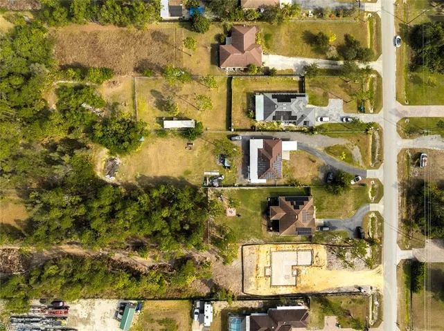 Aerial view of residential area