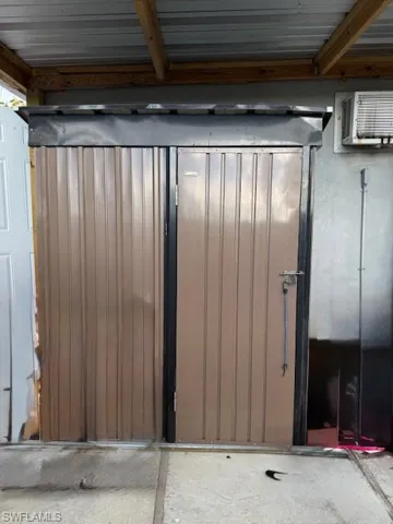 Side view of storage closet