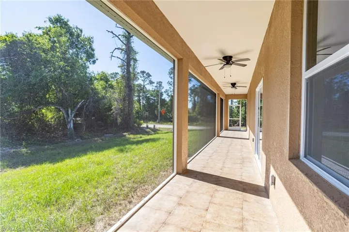 View of patio / terrace featuring ceiling fan