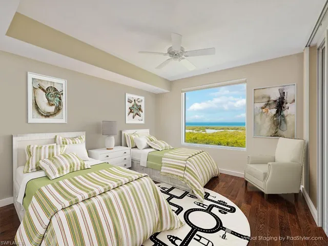 Guest Room virtually staged rendering