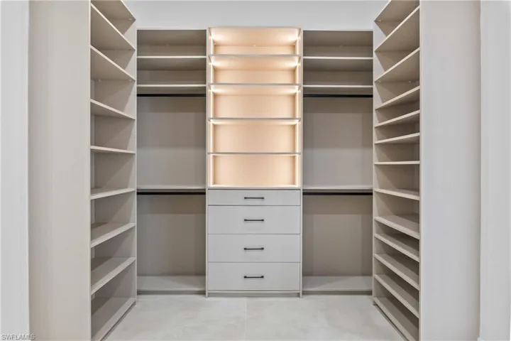 View of walk in closet