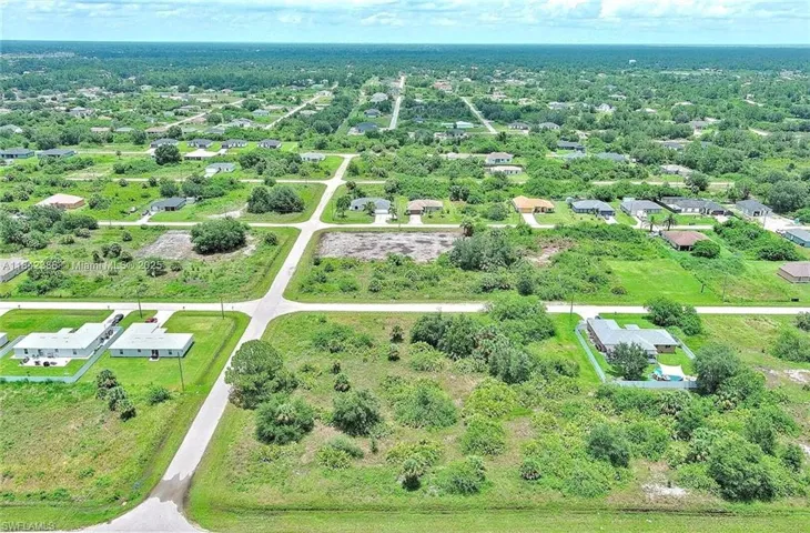 Aerial view of residential area