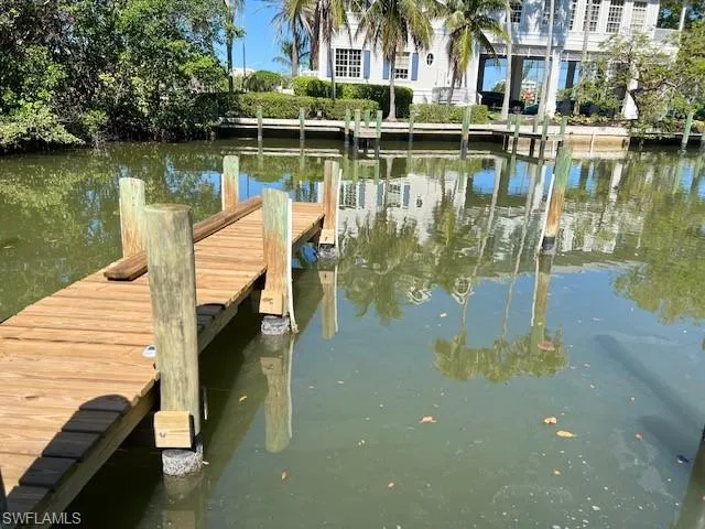 Dock with a water view