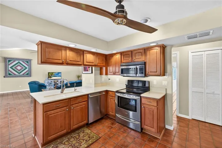 Two access points to the kitchen enhance the flow of the floor plan, making it both functional and convenient.