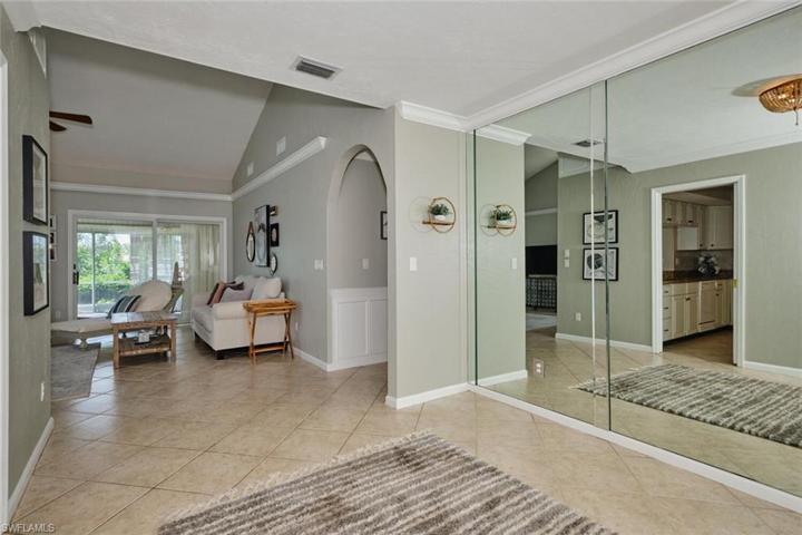 Tile floors throughout all the main areas of this home.