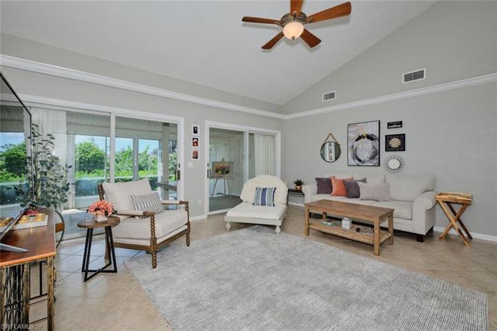 Great room features cove up-lighting.