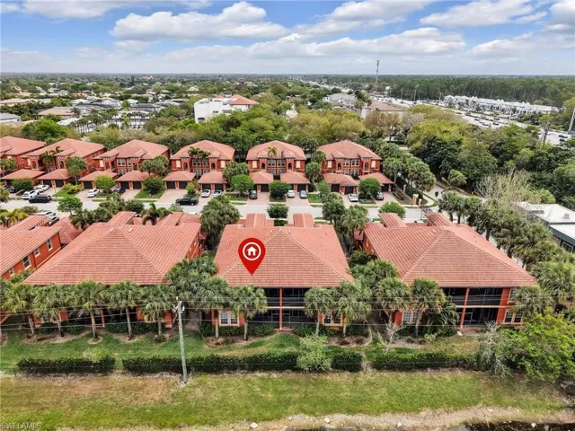 Aerial view of residential area