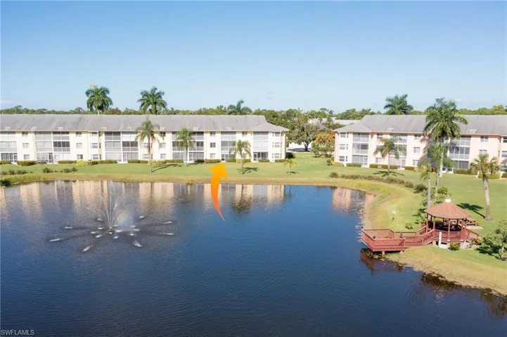 Water view featuring a gazebo