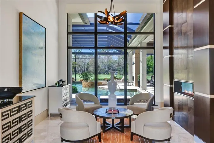 Lovely sitting area overlooking the incredible outdoor oasis!