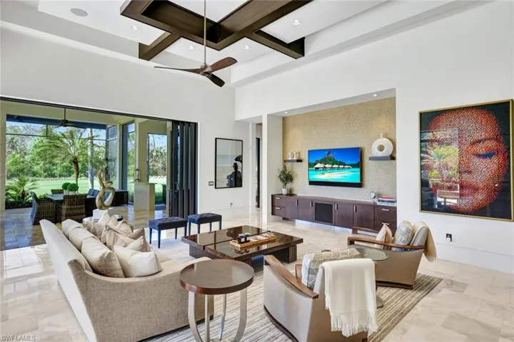 Lovely family room with built-in and unobstructed views!