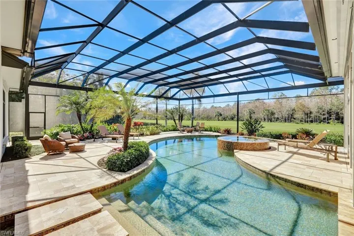 Your private saltwater pool and spa overlooking the pristine 18th Fairway.