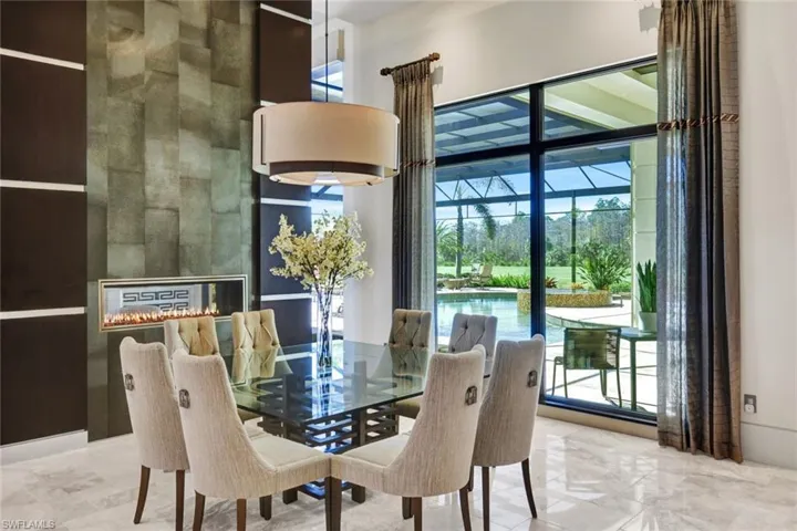 Dining room space open to the chef's dream kitchen