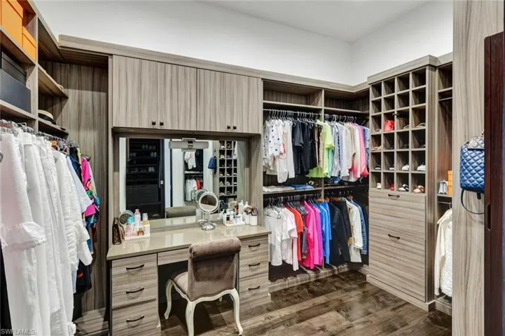 Great storage space with custom built-in closets!