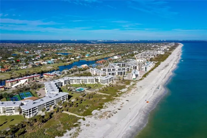 Aerial view of unending shoreline
