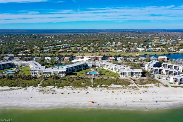 Drone / aerial view of expansive beach