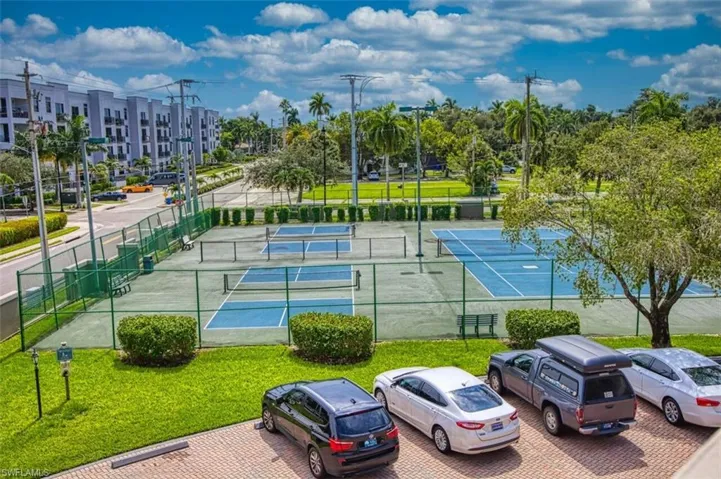 View of tennis courts and pickleball courts