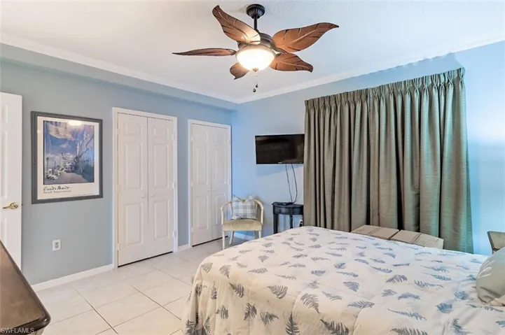 Bedroom with two closets
