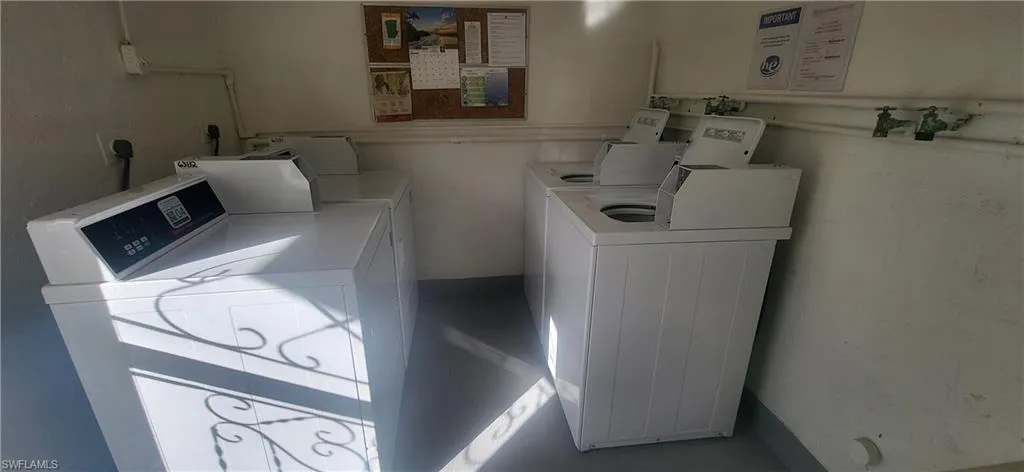 Laundry room with independent washer and dryer should the need arise