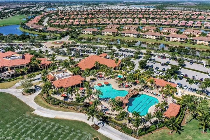 Aerial Pool View Showing Cabana