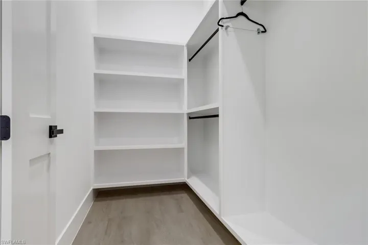One of two master closets