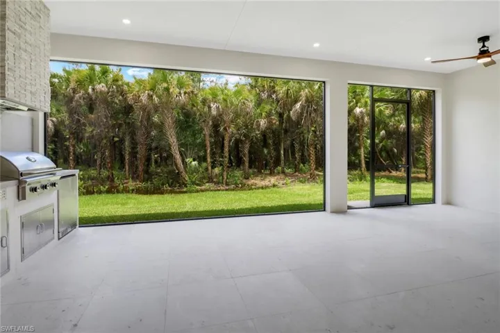 Lanai with outdoor kitchen