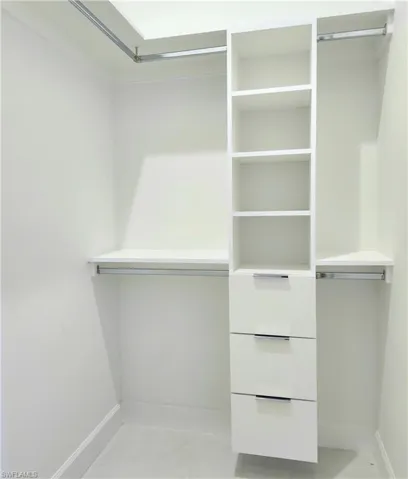 View of walk in closet
