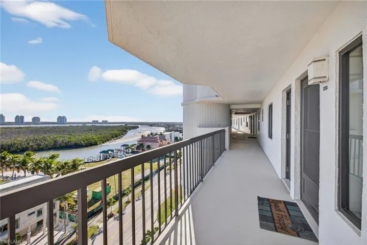 Front walkway balcony with sunrise and bay views