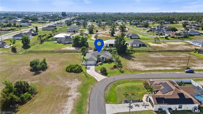 Drone / aerial view with a residential view