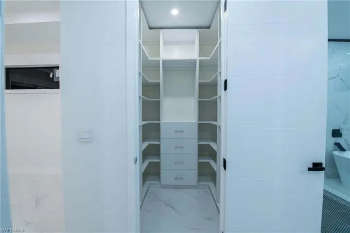 View of walk in closet