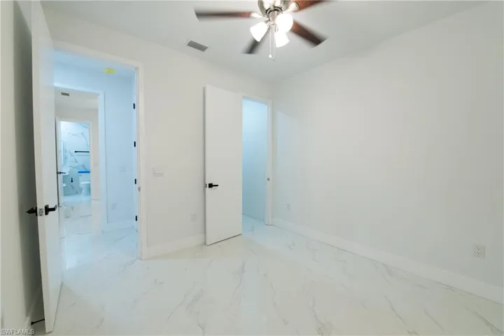 Bedroom with ceiling fan