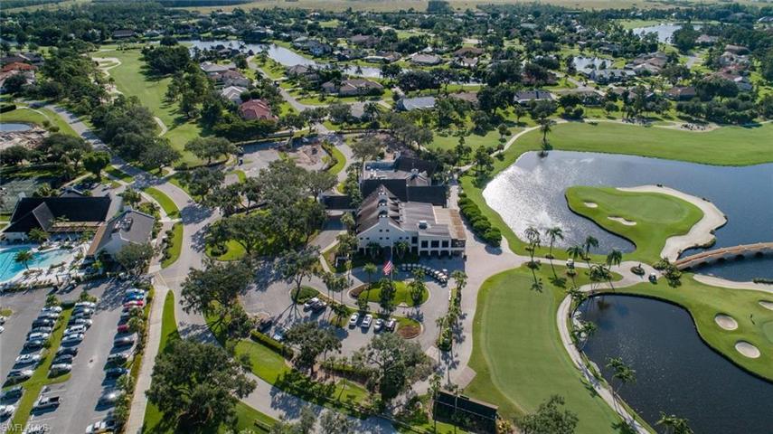Overhead view of main clubhouse and cabana